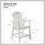 Chaise de bar avec accoudoirs, ensemble de 2 chaises de patio, blanc