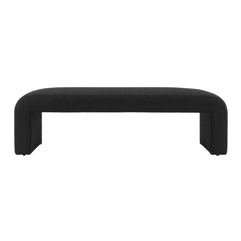 Fumeterre Polyester Upholstered Bench, Stanton Black