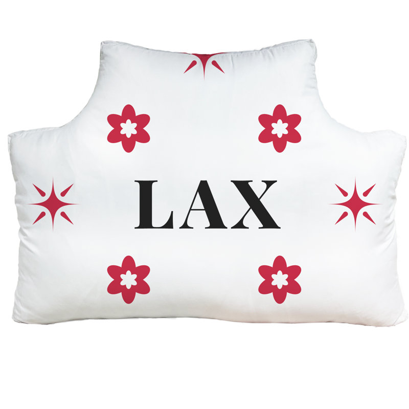 Coussin simple 39,5 po x 29,5 po, Blanc, noir, rouge, LA, Coussin de tête de lit simple