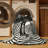 Machine Washable Peirsen Ostrich Modern Striped Rug in Gray – Black Binding-1442223306