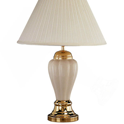 33" Tall Metal Table Lamp, Retro Design With Shade