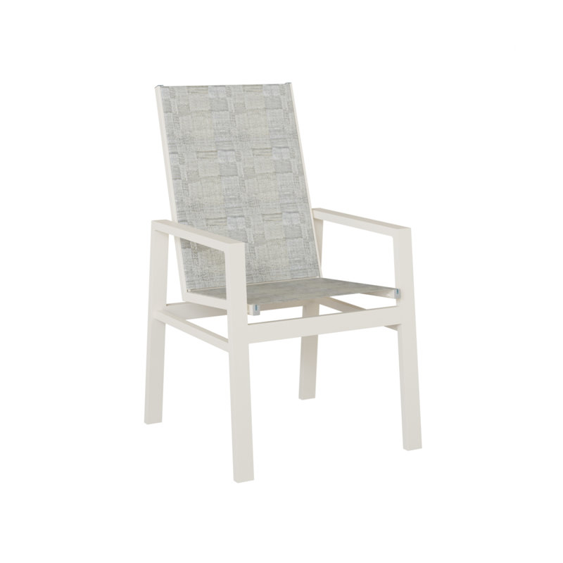 Chaise berçante à dossier haut Berlin Gardens Vida, Blanc mat, Solido Luxe