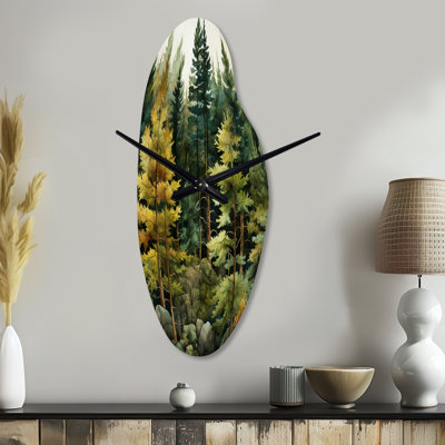 Horloge murale Dosapati Pine Tree Symphony I - Pin