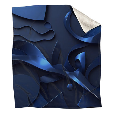 Couvertures bleues à formes abstraites