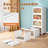 4 Tier Stackable Plastic Storage Bins With Lid And Wheels - 23 QT Closet Organizers And Storage, Foldable Storage Containers, Organization And Storage Boxes For Craft, Home, Pantry, Dorm-113467470