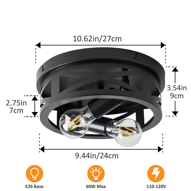 Plafonniers encastrés 2 lumières