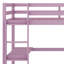 Lit mezzanine haute en bois, avec barrière de sécurité, bureau intégré, échelle-637107385
