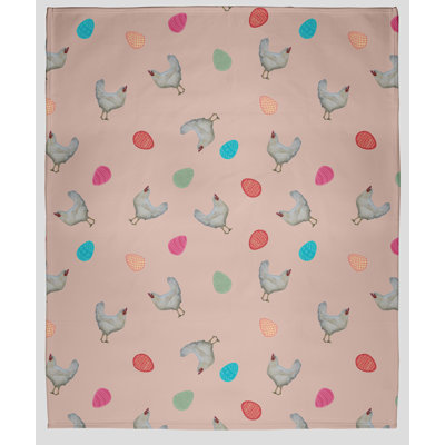 Bianco Chickens and Eggs Blanket