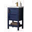 Meuble-lavabo simple 20 po avec plateau en céramique Darion-1192387601