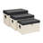 Ellaran Set of 3 Black Shagreen and Cream Wicker Pattern Trunks