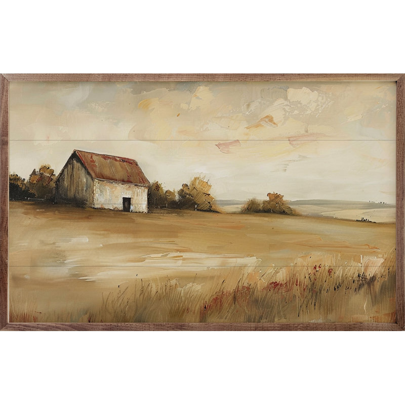 Paysage de ferme, H 16 po x l 24 po