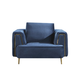 Fauteuil en velours gris AED-D832