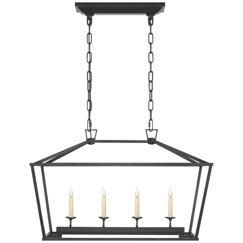 Chapman & Myers Darlana Small Linear Lantern, Aged Iron