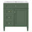 Meuble-lavabo moderne avec lavabo supérieur, 2 tiroirs, tiroir coulissant et armoire à miroir, ensemble autoportant pour un rangement élégant