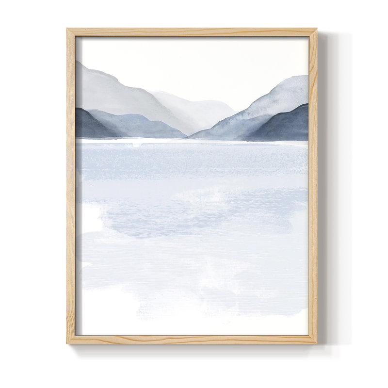 Glacial Lake I, reproduction encadrée - bois massif, H 30 po x l 24 po, Naturel