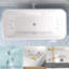 Baignoire tourbillon autoportante 67 po en acrylique brillant blanc avec drain chromé 67 po