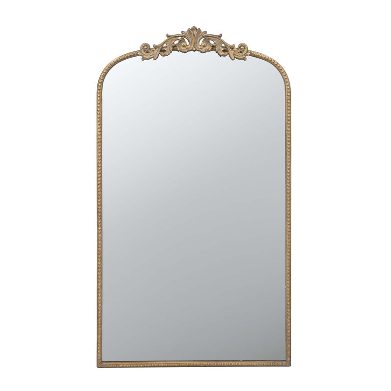 Classic Wall Mirror With Baroque Inspired Frame, Gold, 42" H x 24" W