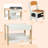 Qaba 3 Piece Kids Table And Chair Set, 2 In 1 Toddler Table And Chair Set With Reversible Tabletop, Blackboard, Storage, Bookshelves, For Playroom, Nursery, Classroom-1465234413