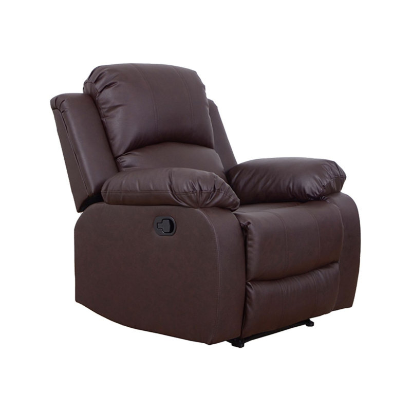 Ensemble de salon inclinable en cuir végétalien Lativa, Similicuir brun