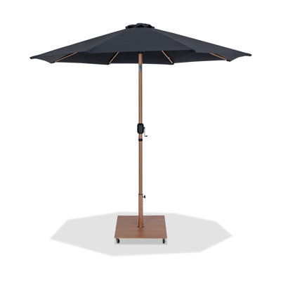 Chavelle Fabric / Aluminum Patio Umbrella With Base Sets