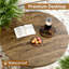 Round Coffee Table,35-Inch Engineered Wood Coffee Table For Living Room,Oak-1680334165
