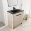 Base de meuble-lavabo simple 30 po Manuella en brun avec lavabo