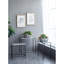 Trois tables gigognes galvanisées pour la décoration de vestibule et la plante d'intérieur, construction en métal de fer, 15,8 lb