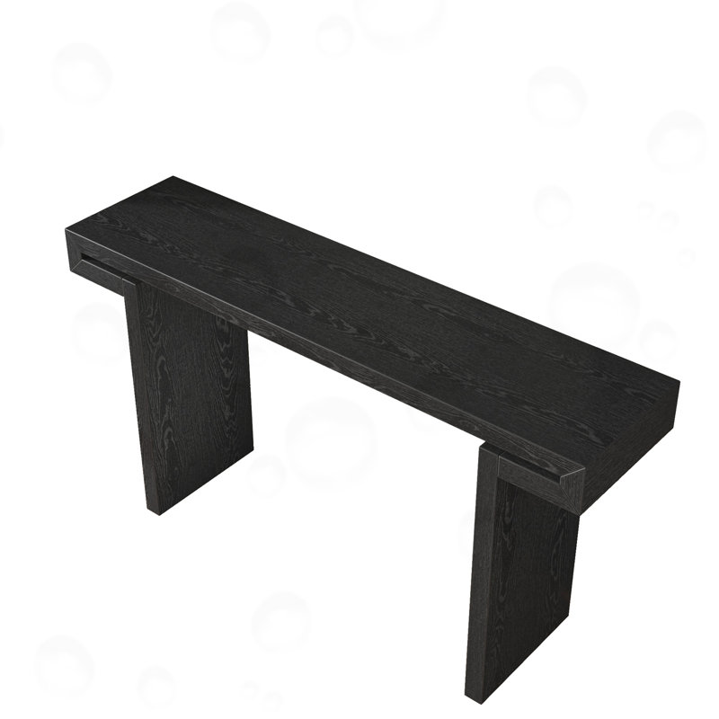 Rustic Farmhouse Console Table, Black
