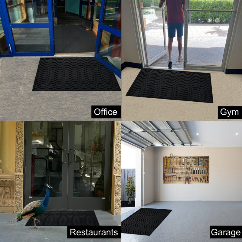 Tapis de porte en caoutchouc naturel Pere, H 0,35 po x l 18 po x L 36 po