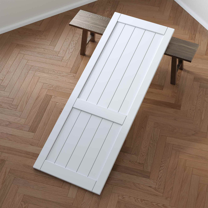 84" Height Paneled Barn Door with Installation Hardware Kit, 30" x 84"