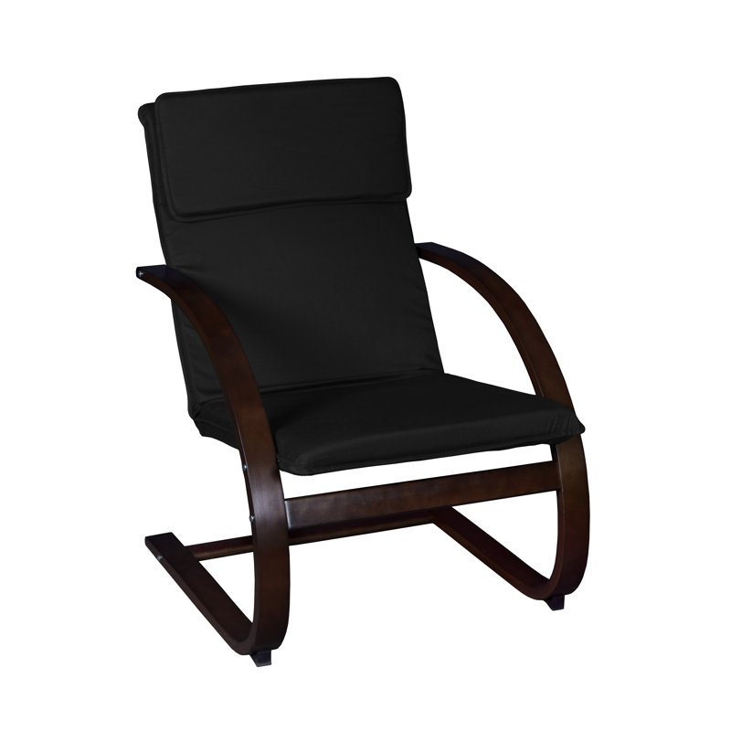 Fauteuil d'appoint rembourré Noail, Noyer moka, Noir, noir, noir, noir