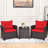 Chunn 2 - Person Patio Conversation Sets with Cushions-268894460-329014500