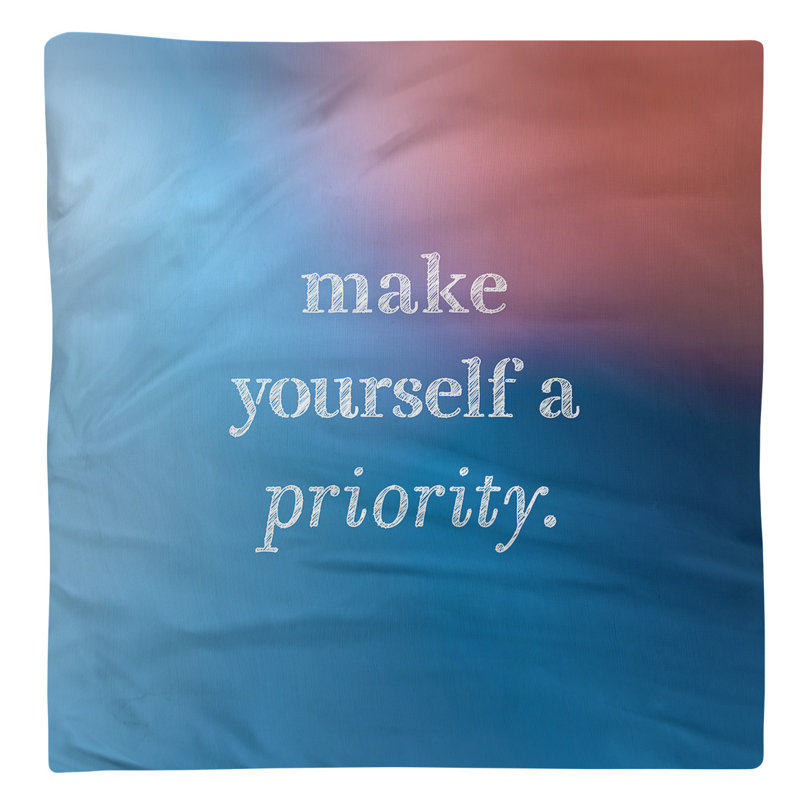 Polyester, Cotton No Pattern Square Napkin, Blue/Pink, Polyester, 10" L x 10" W