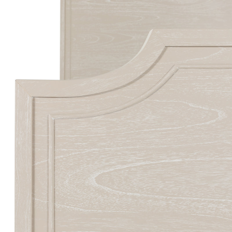 Alexandra Bed - Dark, Cerused White/Stained Gold, King