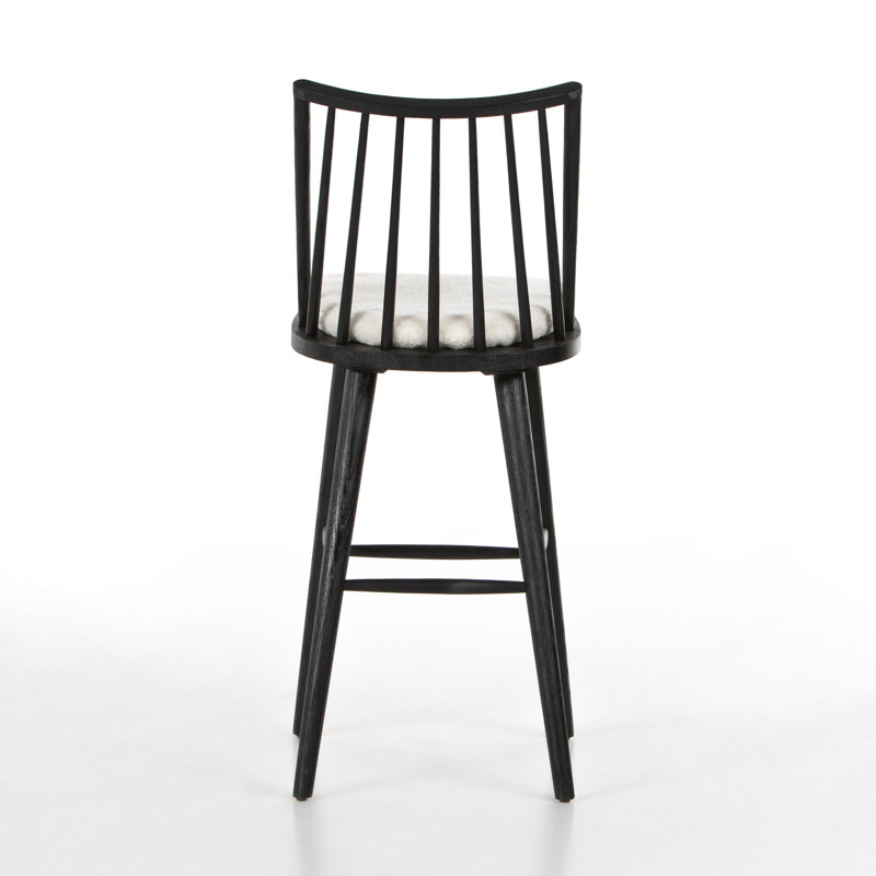 Daltrey Solid Wood Counter & Bar Stool, Brown/Black, Bar Stool (29” Seat Height)