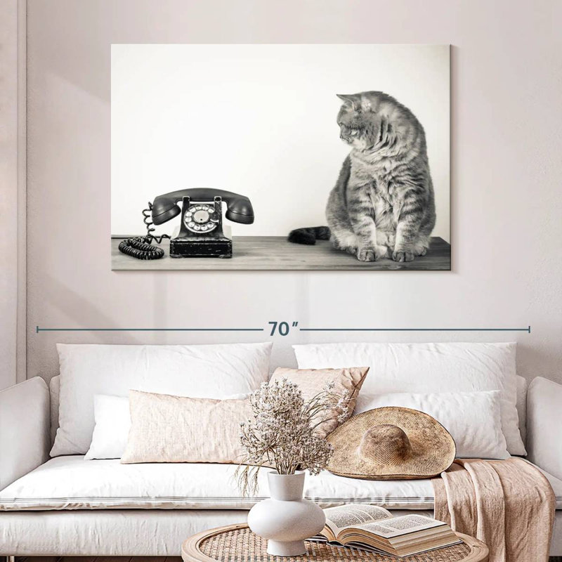 Chat rétro Brampt, H 32 po x l 48 po
