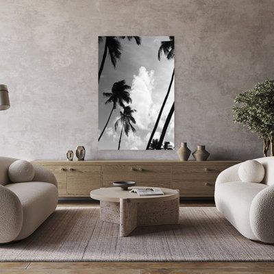 Art contemporain, paysage de palmier contemporain abstrait classique, art naturel