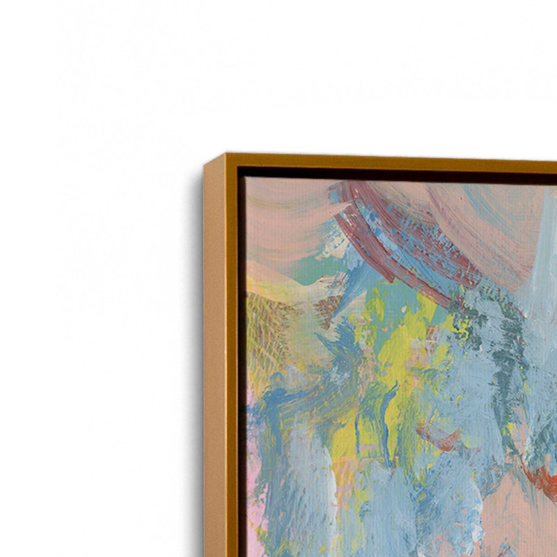 «Impressionist Floral Abstract II» par Ethan Harper, reproduction d'art, H 16 po x l 12 po, Doré