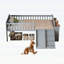 Lit plateforme simple avec tablette de rangement, glissoire et échelle-1407642359