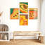 "Décoration murale colorée de fruits abstraits et relaxation", 4 pièces-101519729-101519730