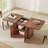 55.12''-70.67'' Extendable Rectangular Dining Table With Storage Cabinet