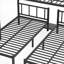Lit plateforme en métal et panneau de fibres à densité moyenne, lit superposé triple pour chambre d'enfant, noir élégant, conception détachable pour trois personnes