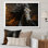 «Black Yellow Horse Vibrant Gold Equine II», reproduction d'art sur toile
