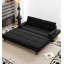 Canapé noir en polaire grainée et acier au carbone, style Mid-Century, pour chambre et salon-192214444