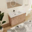 Ensemble de meuble-lavabo simple autoportant 48 po avec 3 portes et tablette réglable Quarnar-946862106-946390721