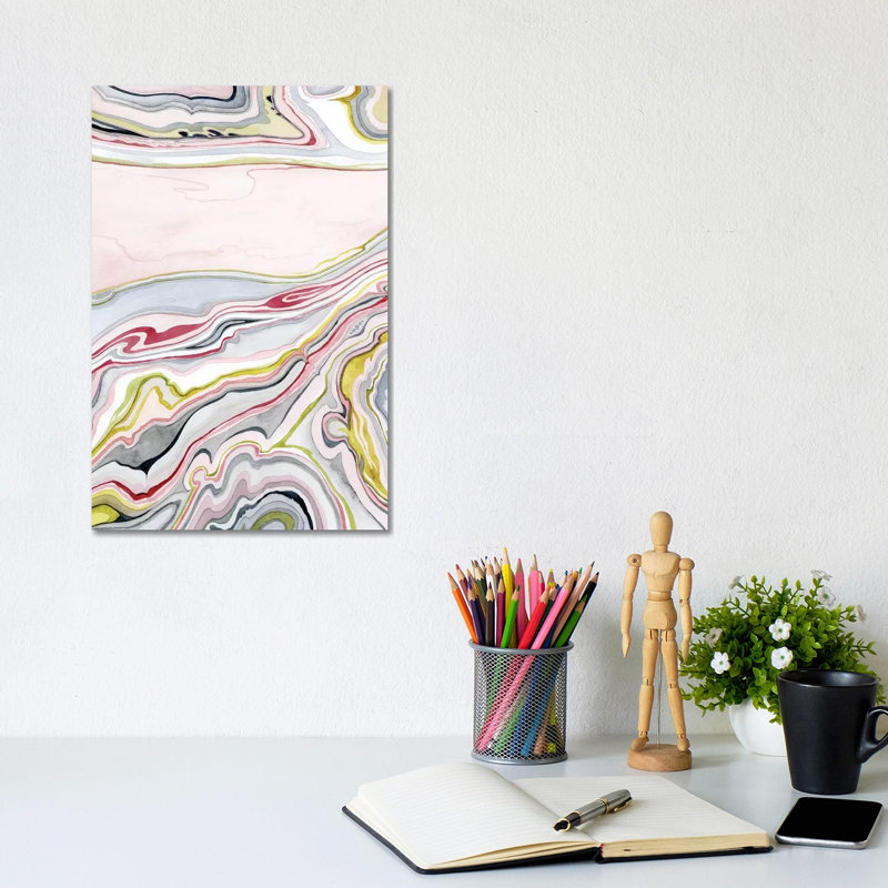 Watercolour Marbling I by Grace Popp - Wrapped Canvas Print, 20.32 cm H x 30.48 cm W