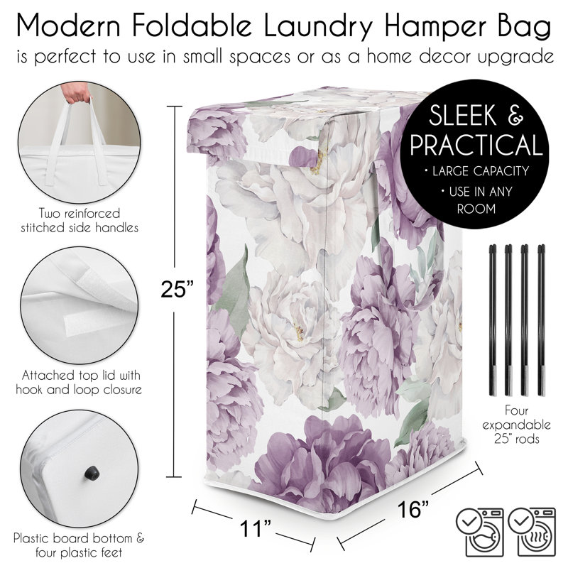 Panier à linge pliable avec poignées Peony