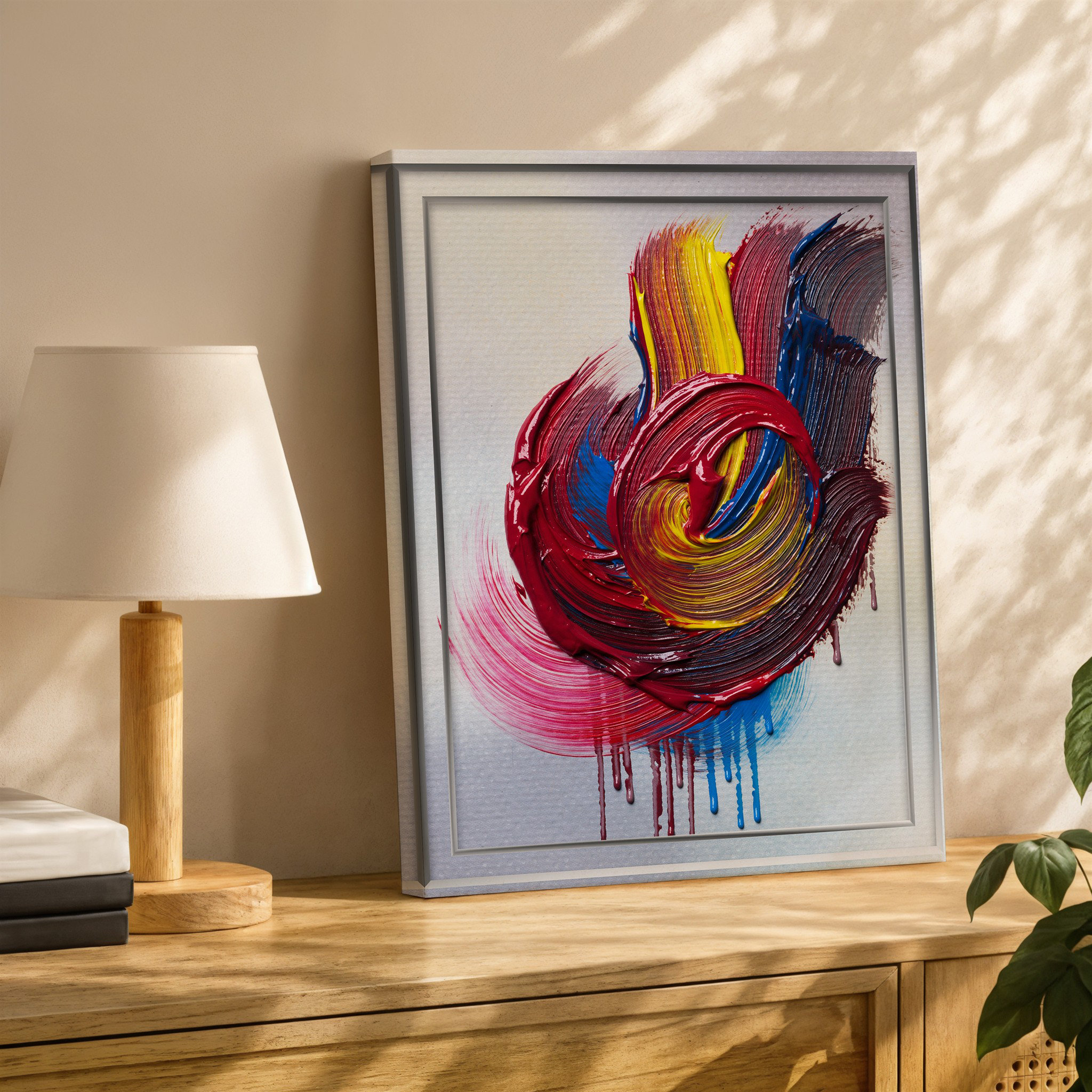 Winston Porter Canvas A Vibrant Abstract Expressionist Painting ...