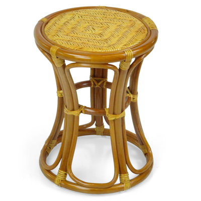 Romel Rattan Accent Stool by Bay Isle Home