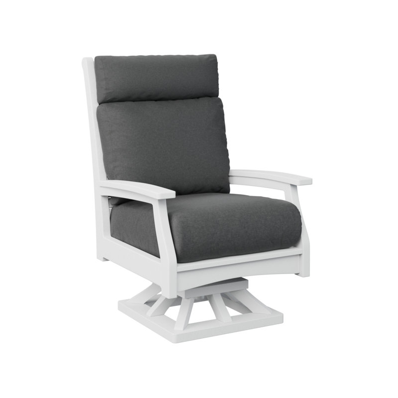 Classic Terrace Outdoor Rocker Chair, Rumba Smoke, White